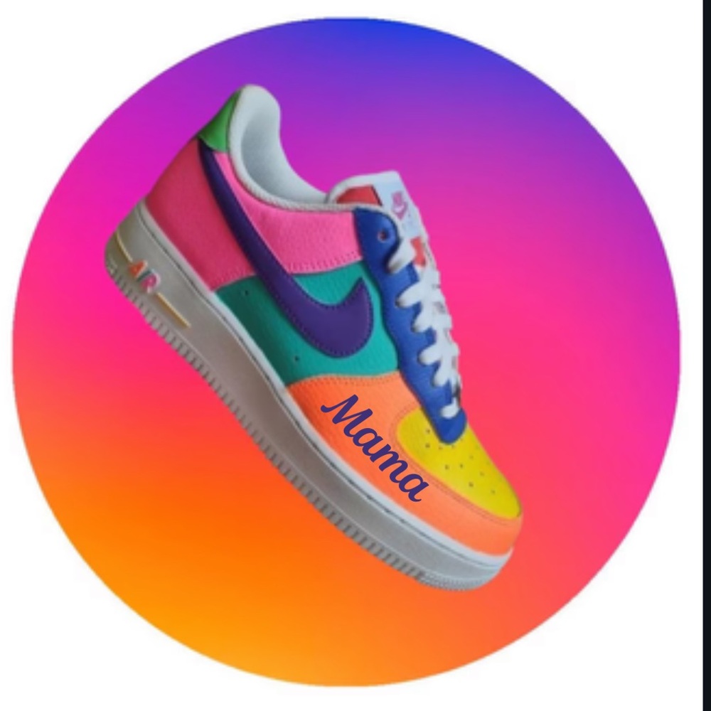 Customized Painted Custom Air Force One Nike AF1 Stylish Trending Pink Yellow